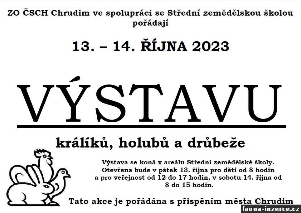 Výstava ZO ČSCH Chrudim 13.-14.10.2023